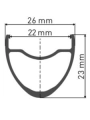 DT Swiss koło przód HE 1800 SPLINE 23 CL 12/100mm
