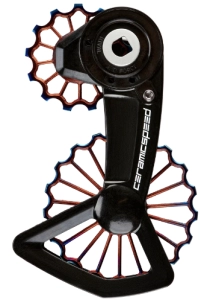 CeramicSpeed wózek OSPW 3D SRAM Red/Force AXS XPLR Hollow Ti Oil Slick PVD