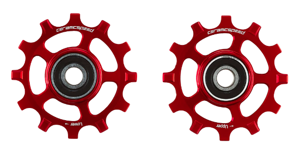 CeramicSpeed kółka przerzutki do SRAM 12rz AXS Road Coated Czerwone