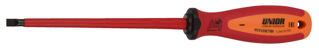 Unior wkrętak płaski z izolowanym grotem 1.2x6.5 - 603VDETBI