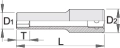 Unior nasadka 1/4" x 8mm, długa - 188/2L6p
