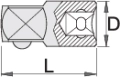 Unior adapter 3/8" - 1/4" 238.7/1