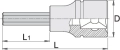 Unior nasadka 3/8" x 8mm, imbusowa długa - 236/2HXL