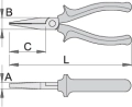 Unior szczypce płaskie, długie, izolowane - 472/1VDEBI 160