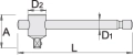 Unior pokrętło 3/8", z przesuwnym zabierakiem typu T - 238.3/1