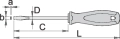 Unior wkrętak płaski TBI 1.0x5.5x150 - 605TBI