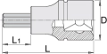 Unior nasadka imbusowa 1/2" 6 - 192/2HX