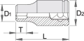 Unior nasadka 3/8" 20 - 238/1 6p