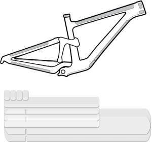 Lizard Skins naklejki ochronne Frame Protector Kit bezbarwne