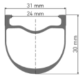 DT Swiss koło przód GRC 1100 DICUT 28 CL 30 12/100mm