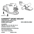 K-Edge uchwyt do Garmin Sport Mount 31.8mm czarny