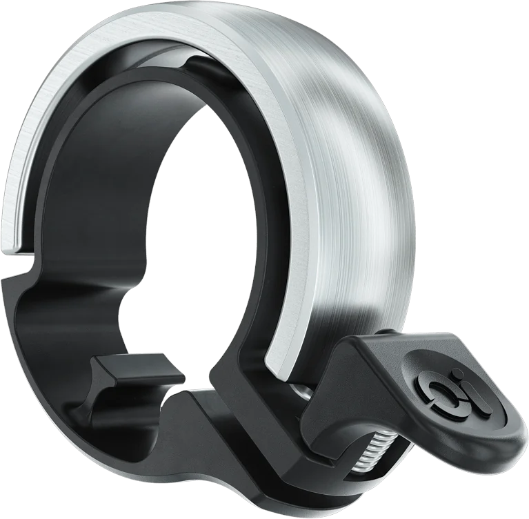Knog dzwonek rowerowy Oi duży srebrny