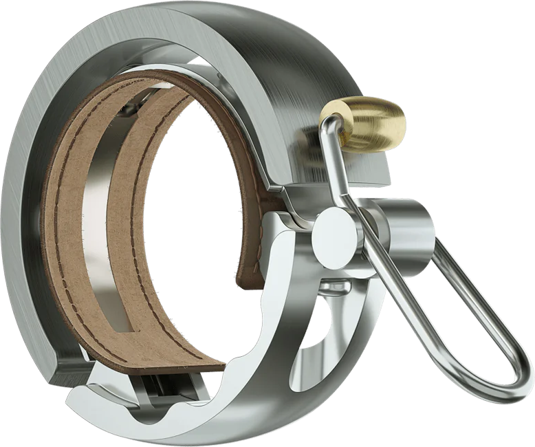 Knog dzwonek rowerowy Oi Luxe duży srebrny