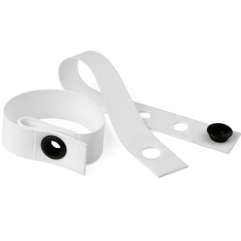 Cycloc Wrap pasek sylikonowy na nogawkę biały