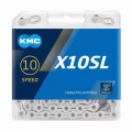 KMC łańcuch X10SL Silver 114ogniw srebrny