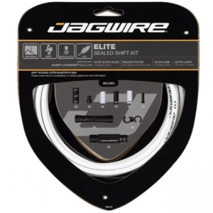 Jagwire zestaw przerzutkowy Elite Sealed 2X biały