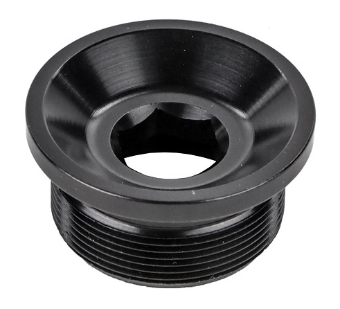 Rotor śruba do ramienia korby 3D+ z osią 24mm czarna