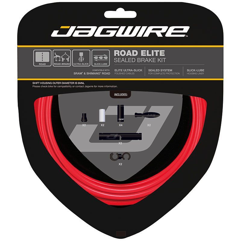 Jagwire zestaw hamulcowy Road Elite Sealed Brake czerwony