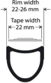 TUFO taśma klejąca do szytek Race/Szosa 22mm x 2m