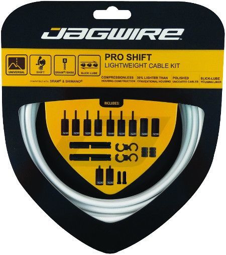 Jagwire zestaw przerzutkowy Pro 2X Shift biały
