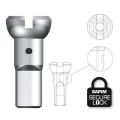Sapim nypel Polyax alu Secure Lock czarny 2mm | 14mm 10szt