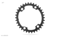 absoluteBlack koronka OVAL Shimano R9100/R8000/R7000 110BCD napęd 2X czarna 34T