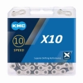 KMC łańcuch X10 114ogniw czarno-srebrny