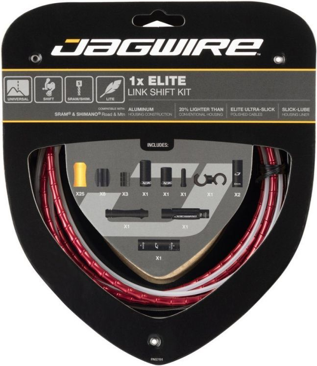 Jagwire zestaw przerzutkowy Road Elite Link 1x Shift czerwony