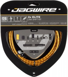 Jagwire zestaw przerzutkowy Road Elite Link 2x Shift złoty