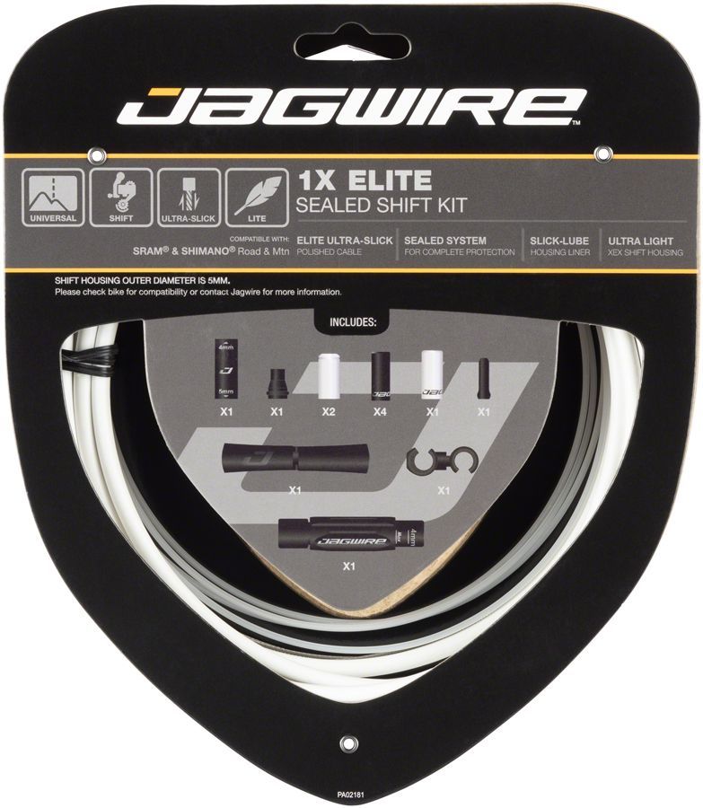 Jagwire zestaw przerzutkowy Elite Sealed 1X biały