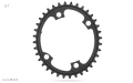 absoluteBlack koronka OVAL Shimano R9100/R8000/R7000 110BCD napęd 2X czarna 38T