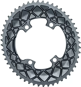 absoluteBlack koronka OVAL Shimano R9100/R8000/R7000 110BCD napęd 2X szara 53T