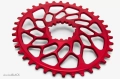 absoluteBlack koronka OVAL SRAM CX Direct Mount BB30 czerwona 42T