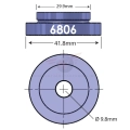 Wheels MFG adapter do suportu 6806 (oś 30mm) 1szt