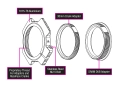 Muc-Off zestaw do kontrowania korb Crank Preload Ring czerwony