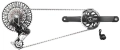 Sram grupa XX Eagle AXS Transmission E-MTB 1x12rz 170mm