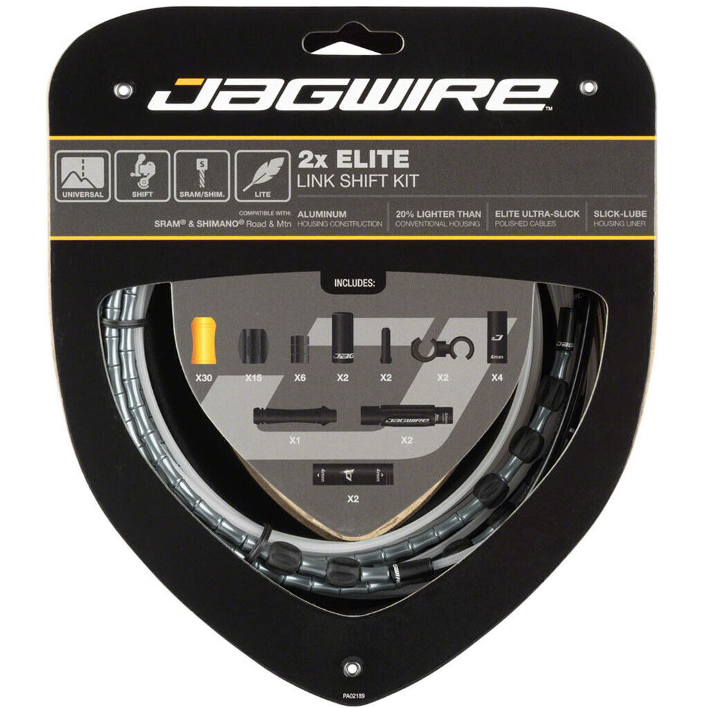 Jagwire zestaw przerzutkowy Road Elite Link 2x Shift szary