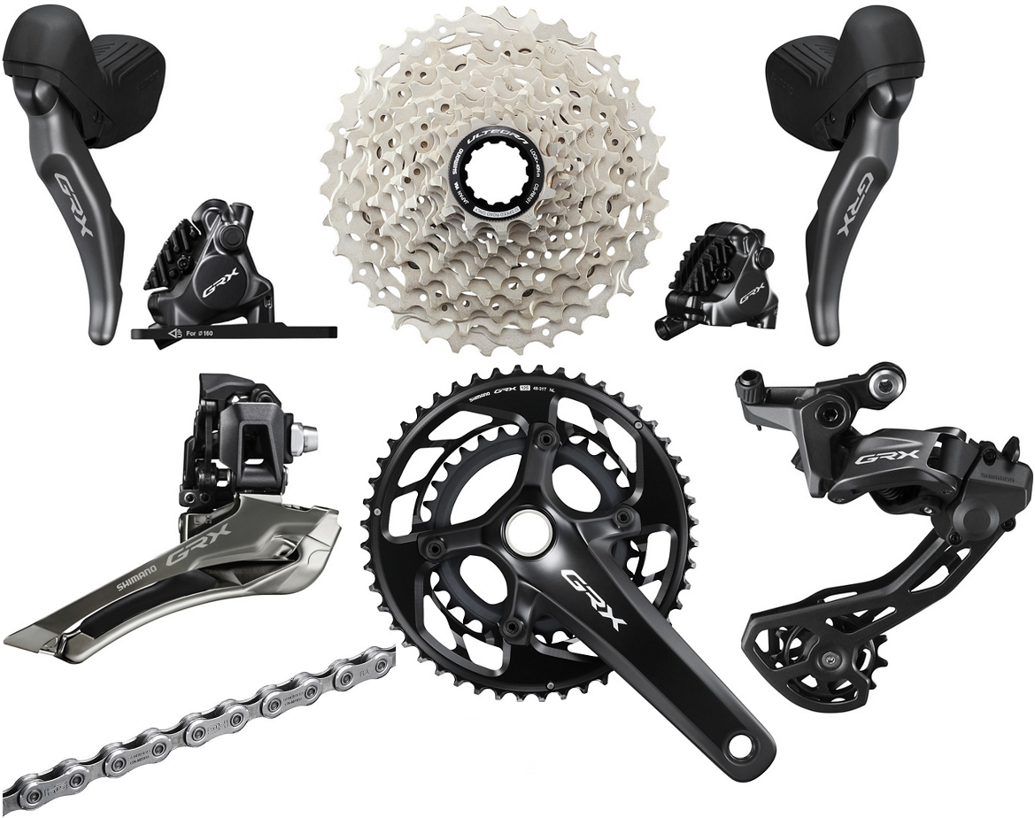Shimano grupa GRX 820 2x12 31x48T 172.5mm OEM - Cyklomania