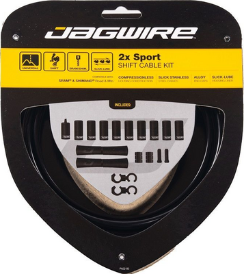 Jagwire zestaw przerzutkowy Sport 2x Shift czarny