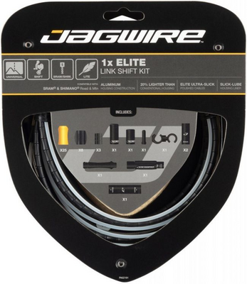 Jagwire zestaw przerzutkowy Road Elite Link 1x Shift czarny