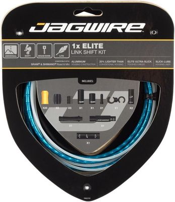 Jagwire zestaw przerzutkowy Road Elite Link 1x Shift niebieski
