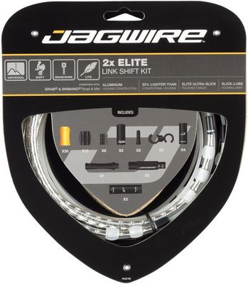 Jagwire zestaw przerzutkowy Road Elite Link 2x Shift srebrny