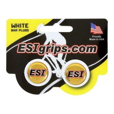 Esi Grips korki kierownicy Bar Plugs białe