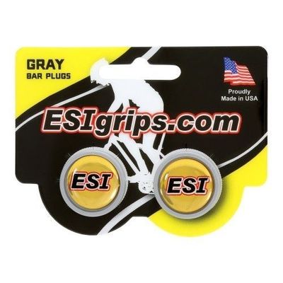 Esi Grips korki kierownicy Bar Plugs szare