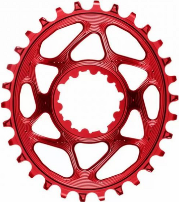 absoluteBlack koronka OVAL Sram DM offset 6mm czerwona 28T