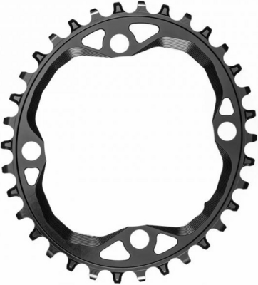 absoluteBlack koronka OVAL 104BCD Shimano HG+ 12spd czarna 34T