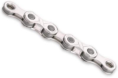 KMC łańcuch E10 Silver 122ogniw srebrny