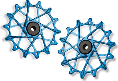 Garbaruk kółka tylnej przerzutki Shimano 12 rz 14T+14T niebieskie