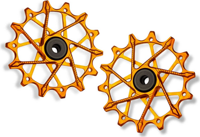 Garbaruk kółka tylnej przerzutki Shimano 12 rz 14T+14T pomarańczowe