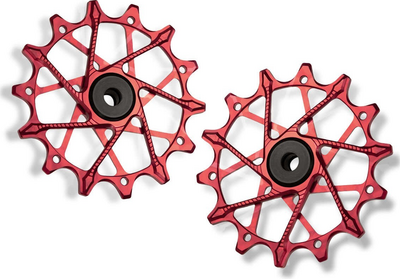 Garbaruk kółka tylnej przerzutki Shimano 12 rz 14T+14T czerwone